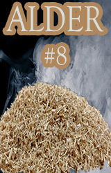 Alder Minuto®- no 8 is the smaller size of this line in sizes ge 2 mm and le 3mm.&nbsp; This is a smoker wood chip that still has good size particles