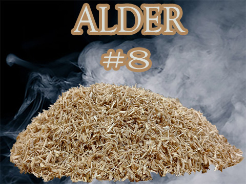 Alder Minuto®- no 8 is the smaller size of this line in sizes ge 2 mm and le 3mm.&nbsp; This is a smoker wood chip that still has good size particles