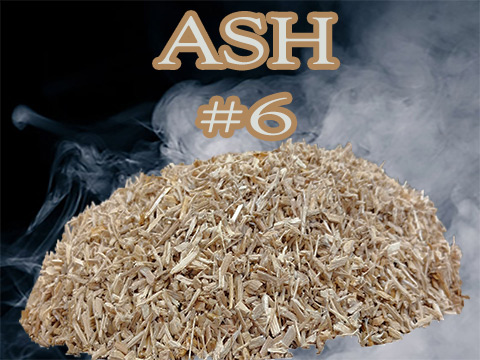 Ash Minuto®&nbsp; no 6, ranging in sizes ge 3 mm and le 4 mm. This smoker wood chip has great smoking along with ember coaling capabilities.