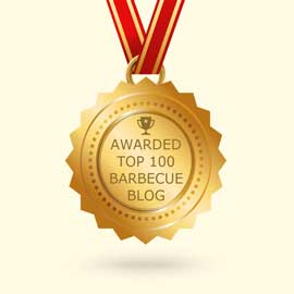 Medal award for placing in the top 100 barbecues Blogs by feedspot