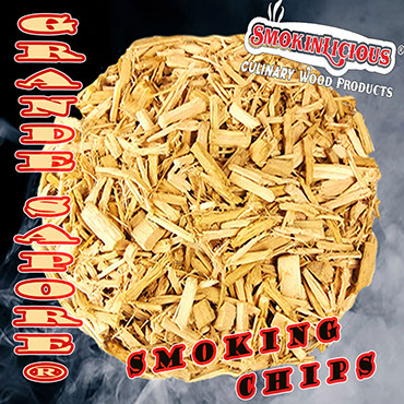 Our Grande Sapore smoker wood chips are crushed into irregular shapes&nbsp; to allow the time release of smoke during their burning process.	