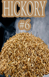 Our Hickory Minuto® no 6 dices into pieces ranging from ge 3mm and le 4mm.&nbsp; Hickory is a harder wood thus a little beefer size smoker chips.