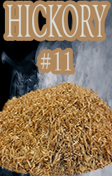 Our Hickory Piccolo® no 11 dices into pieces ranging from ge .5mm and le 1mm.&nbsp; The Hickory species produces a nice smoker wood chip in this size