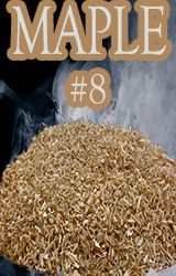 Our Maple Minuto® no 8 dices into pieces ranging from ge 2 mm and le 3 mm. Produces a very mild and sweet smoke!&nbsp; Colors the food nicely! 