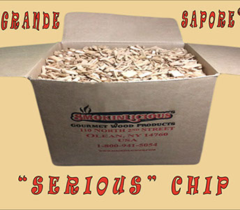 Our Grande Sapore®&nbsp; serious box&nbsp; is a cubic foot of great smoker wood chips for the “serious” smoker!&nbsp;&nbsp; This is a lot of great smoky flavor
