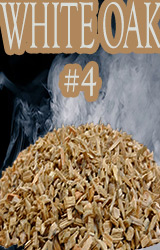 Our White Oak Minuto® no 4 dices into pieces ranging from ge 4mm and le 5 mm. Its reddish color provides a light hue to the smoky coloring. 