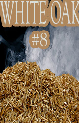 Our White Oak Minuto® no 8 dices into pieces ranging from ge 2mm and le 3mm. These little smoker wood pieces pack great smoke production!