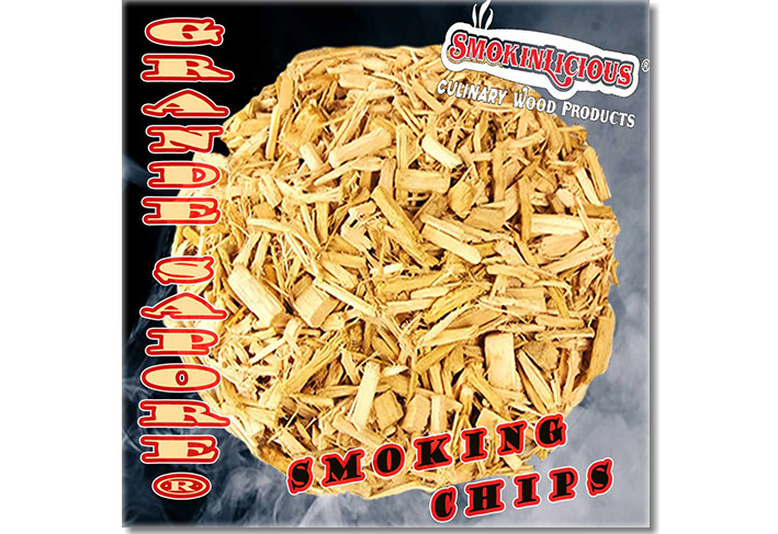 Our Grande Sapore smoker wood chips are crushed into irregular shapes  to allow the time release of smoke during their burning process.	