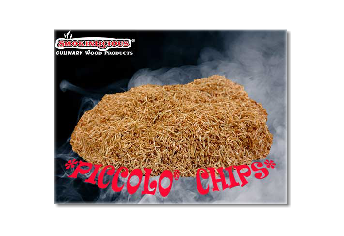 Our Piccolo® smoker wood chips are very small pieces!  These are wood chips NOT “SawDust”, perfect for small chip using Commercial smokehouses.